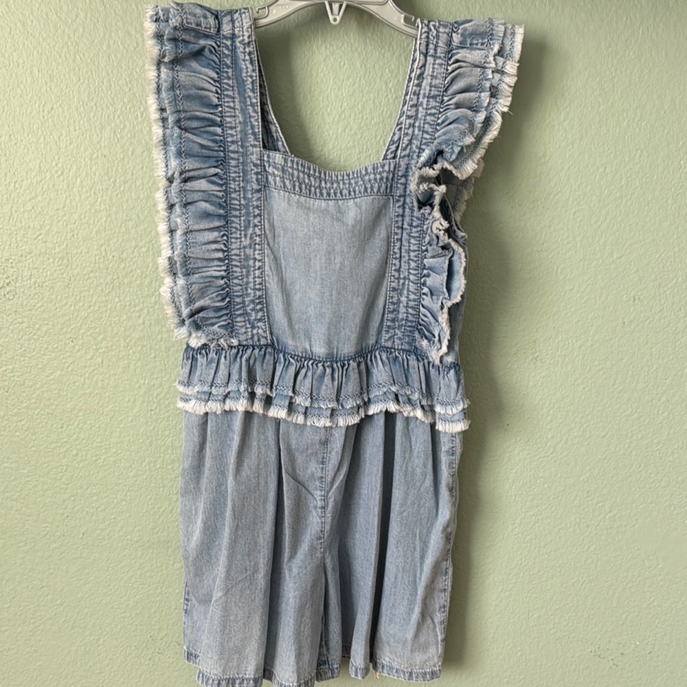 Mayoral Blue Ruffle Jumpsuit